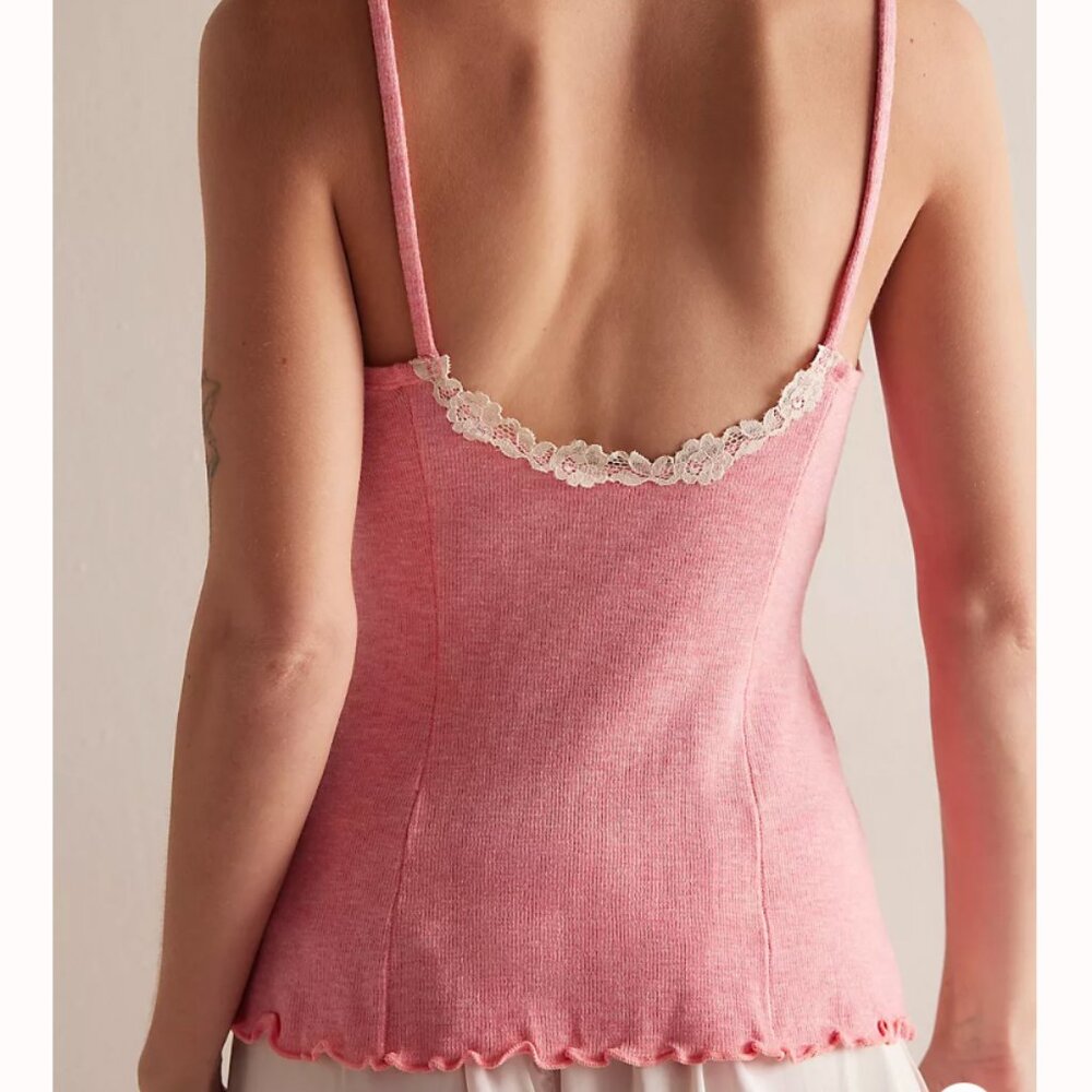 Free People Oh My Darling tank in pink - Picture 2 of 3